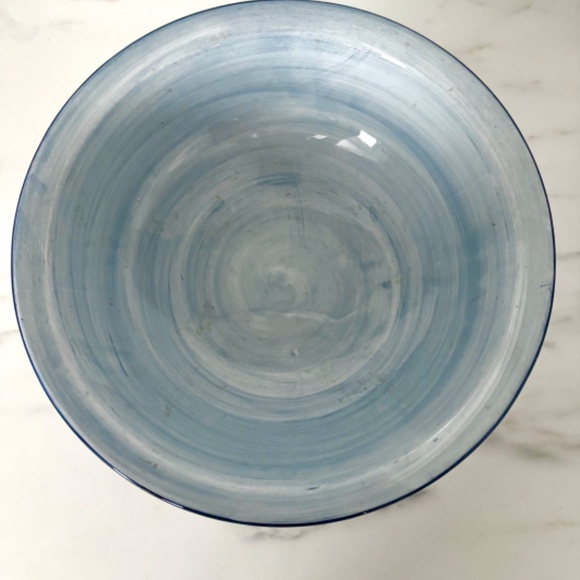 Tabletops Unlimited ROTUNDA Hand Painted COLORFUL FRLG Footed Fruit Bowl - Picture 4 of 12